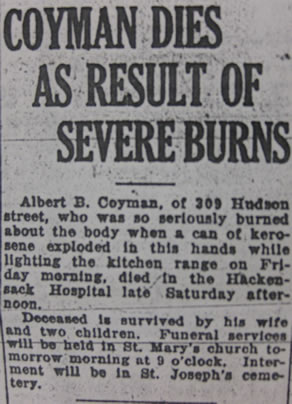 Albert Coyman The Evening Record Article Nov. 5, 1917